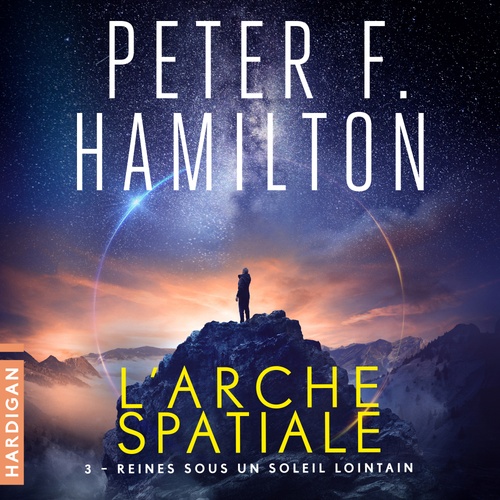 audiobook cover of Reines sous un soleil lointain, by Peter F. Hamilton