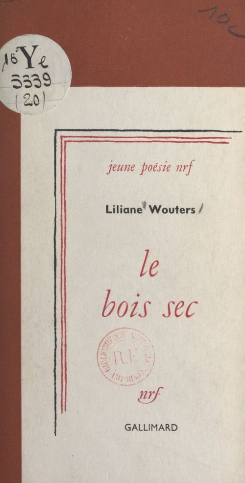 ebook cover of Le bois sec, by Liliane Wouters