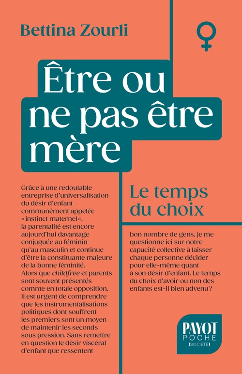 Couverture ebook de Être ou ne pas être mère, de Bettina Zourli