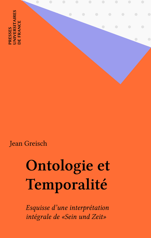 ebook cover of Ontologie et Temporalité, by Jean Greisch