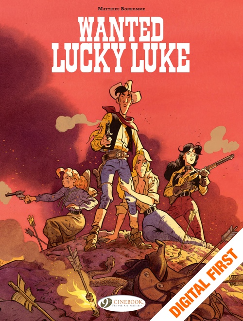 Couverture ebook de Wanted Lucky Luke, de Matthieu Bonhomme