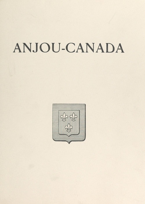 ebook cover of Anjou-Canada, by Jacques Levron