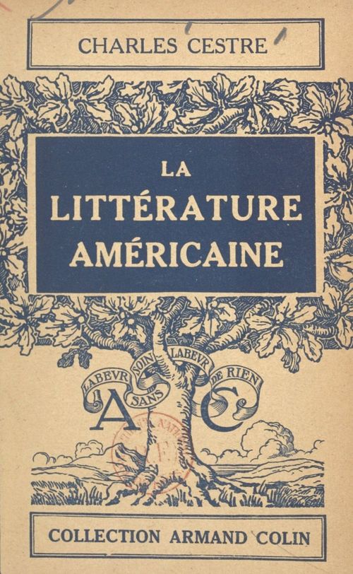 Couverture ebook de La littérature américaine, de Charles Cestre