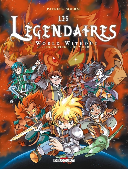 Couverture ebook de Les Légendaires T23 - World Without : Les cicatrices du monde, de Patrick Sobral