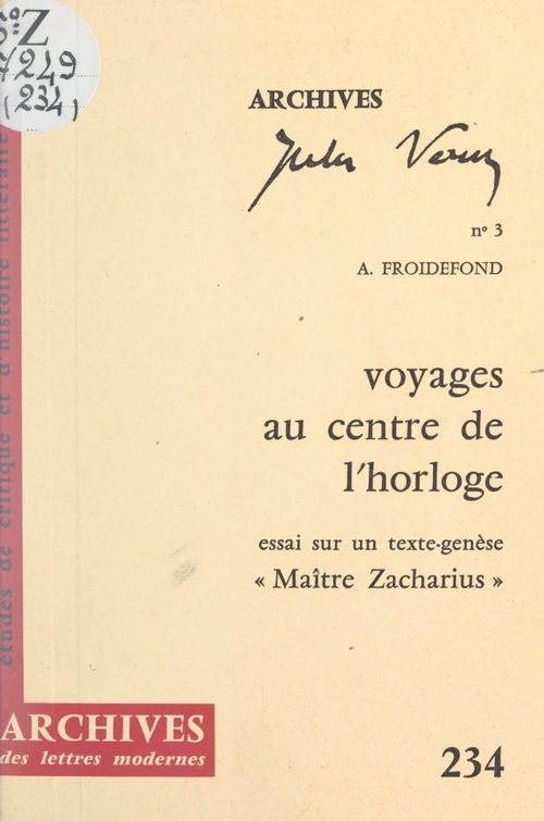 Couverture ebook de Voyages au centre de l'horloge, de Alain Froidefond