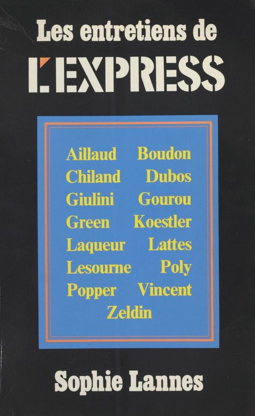ebook cover of Les Entretiens de l'Express, by Sophie Lannes