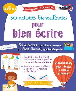Couverture ebook de 50 activités bienveillantes pour bien écrire, de Elise Harwal