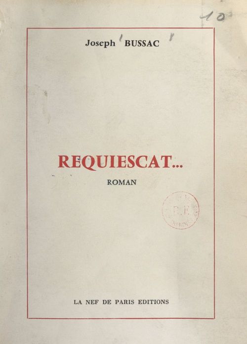Couverture ebook de Requiescat..., de Joseph Bussac
