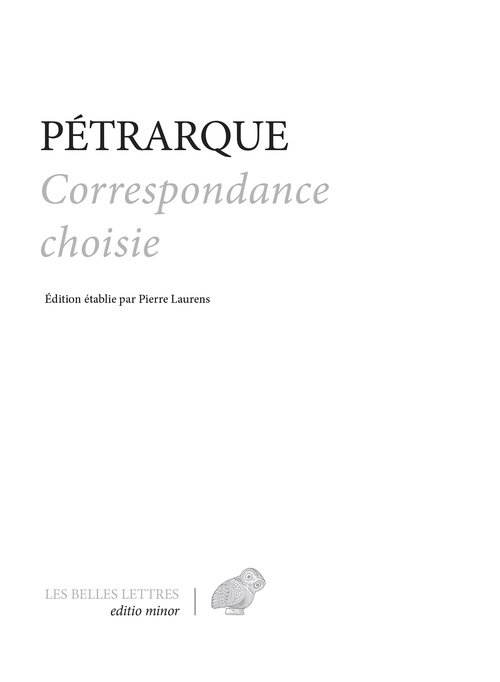 ebook cover of Correspondance choisie, by Pétrarque