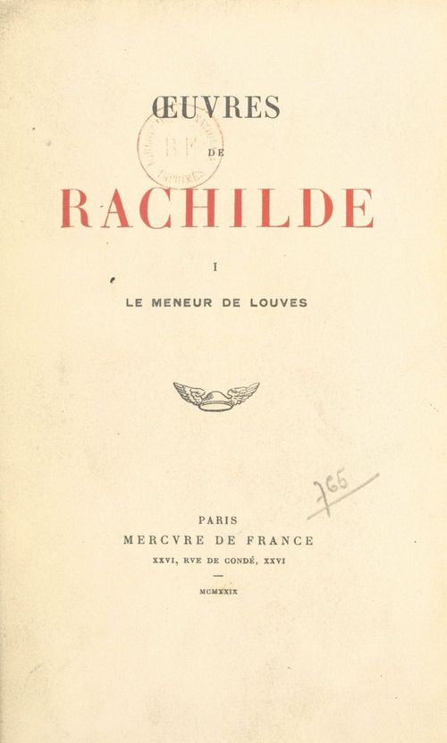 Couverture ebook de OEuvres de Rachilde (1), de Rachilde