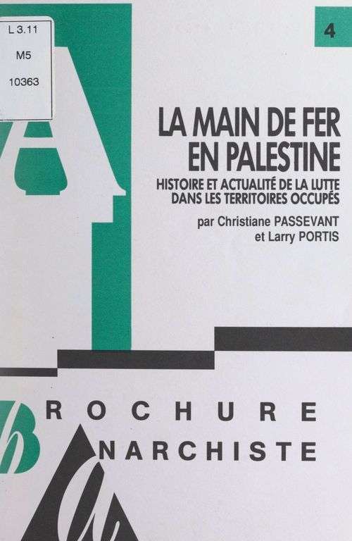 Couverture ebook de La main de fer en Palestine, de Christiane Passevant, Larry Portis