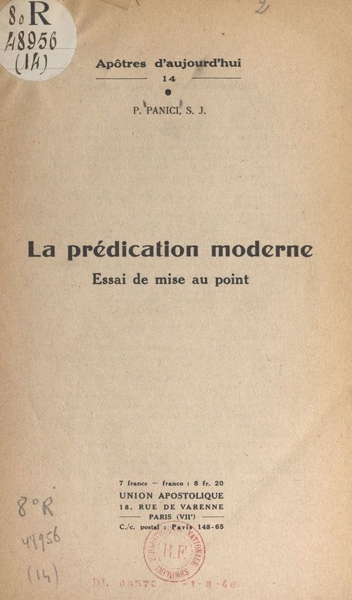 ebook cover of La prédication moderne, by Paul Panici