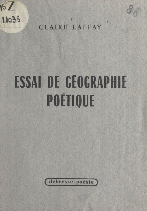 ebook cover of Essai de géographie poétique, by Claire Laffay