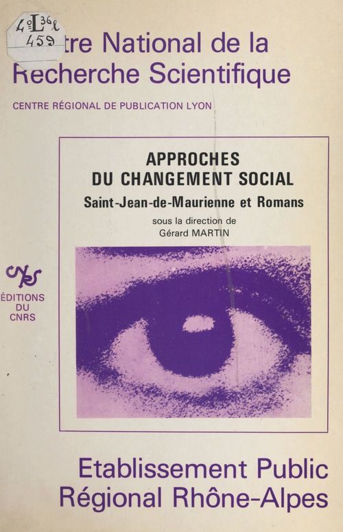 Couverture ebook de Approches du changement social, de Jean-Louis Falcoz-Vigne, Michelle Daran, Claudine Offredi