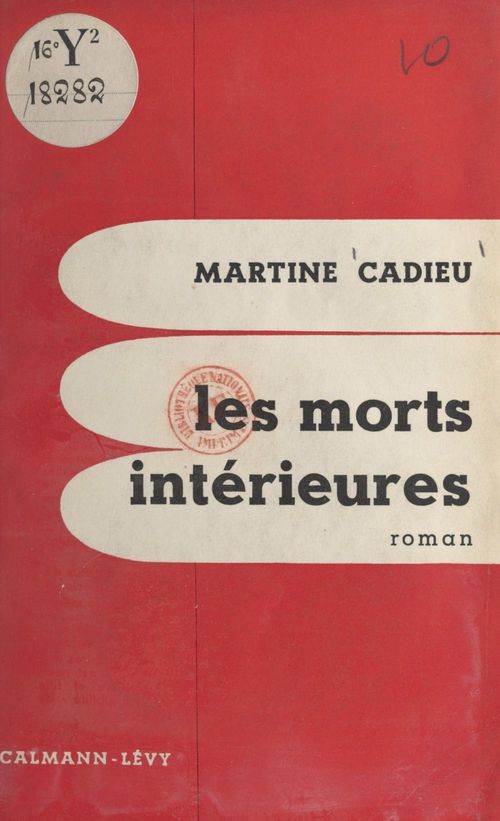 ebook cover of Les morts intérieures, by Martine Cadieu