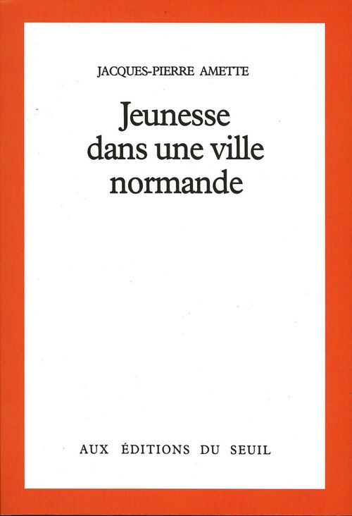 ebook cover of Jeunesse dans une ville normande, by Jacques-pierre Amette
