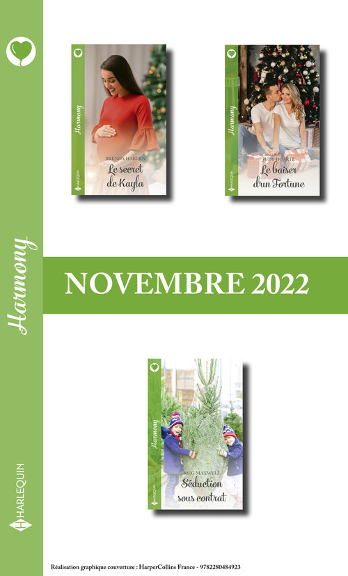 ebook cover of Pack mensuel Harmony - 3 romans (Novembre 2022), by Judy Duarte, Brenda Harlen, Meg Maxwell