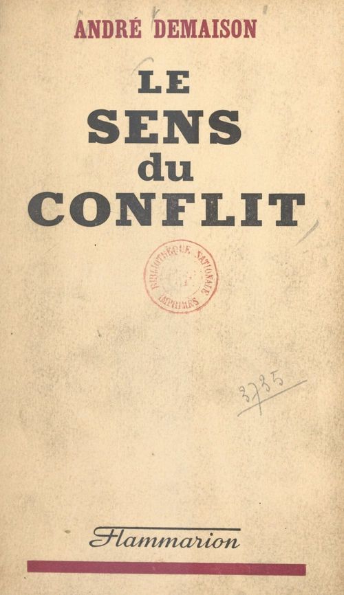 ebook cover of Le sens du conflit, by Andre Demaison