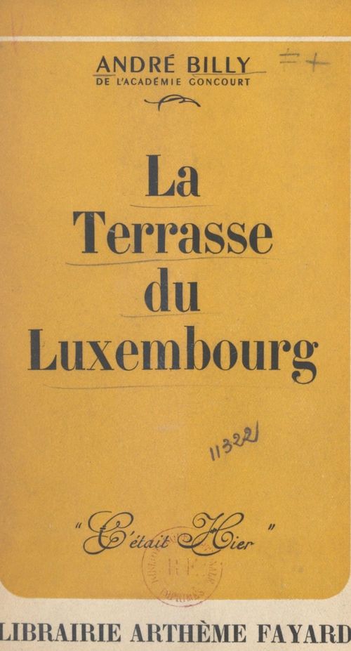 ebook cover of La terrasse du Luxembourg, by Andre Billy