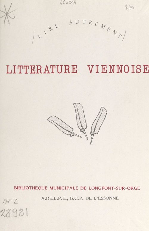 ebook cover of Littérature viennoise, by Collectif