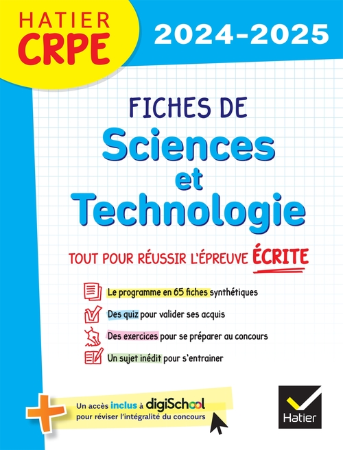 ebook cover of Hatier CRPE - Fiches de Sciences et technologie - Épreuve écrite d'admissibilité, by Cecile Laruelle-detroussel, Hélène Lesot