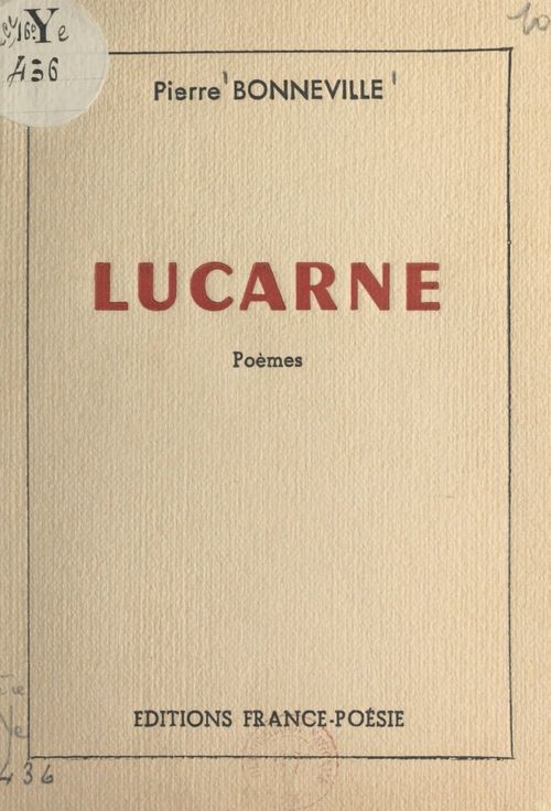 Couverture ebook de Lucarne, de Pierre Bonneville