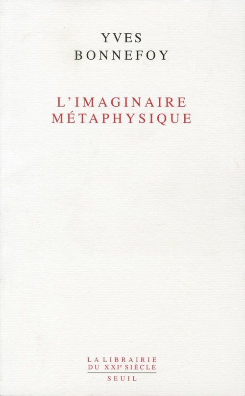 ebook cover of L'Imaginaire métaphysique, by Yves Bonnefoy