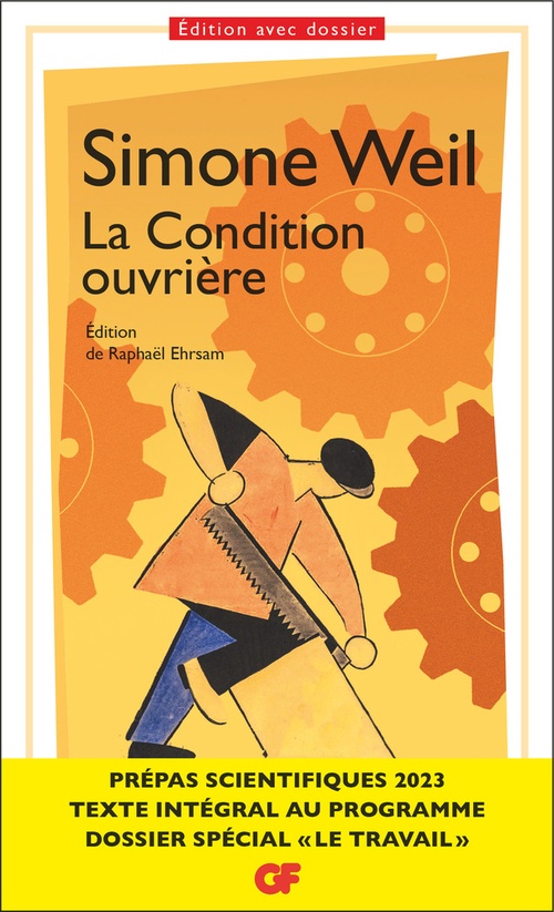 ebook cover of La Condition ouvrière - Prépas scientifiques 2023, by Simone Weil