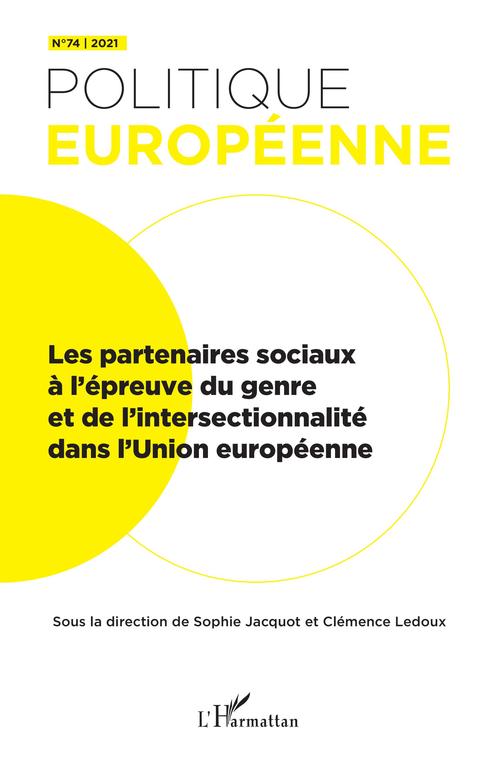 Couverture ebook de Les partenaires sociaux à l'épreuve du genre et de l'intersectionnalité dans l'Union européenne, de Sophie Jacquot