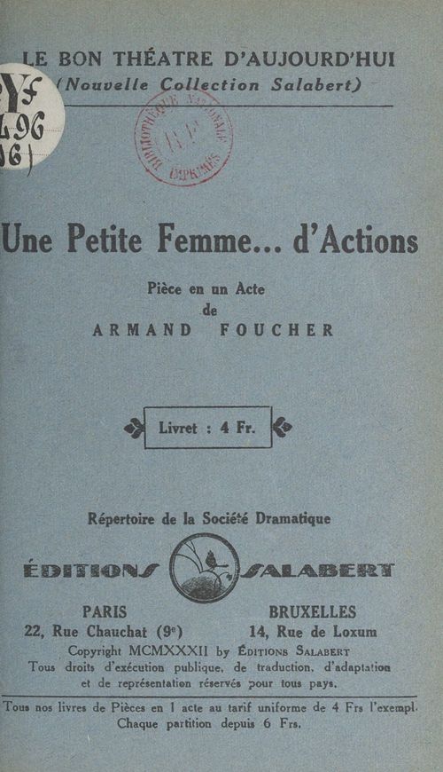 ebook cover of Une petite femme... d'actions, by Armand Foucher