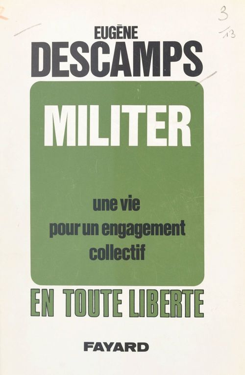 Couverture ebook de Militer, de Eugene Descamps