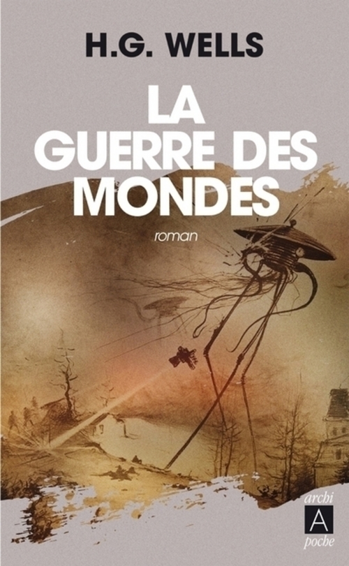 ebook cover of La guerre des mondes, by H. G. Wells