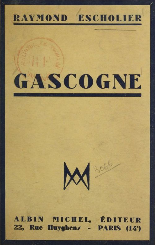 ebook cover of Gascogne, by Raymond Escholier