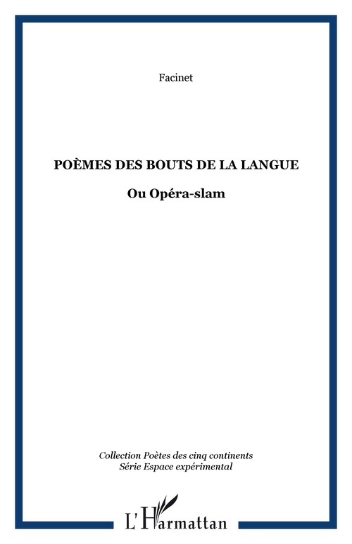 ebook cover of Poèmes des bouts de la langue, by Facinet