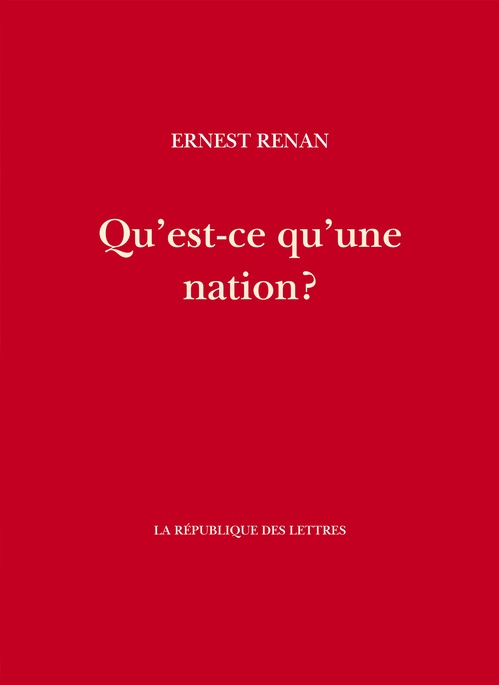 ebook cover of Qu'est-ce qu'une nation ?, by Ernest Renan