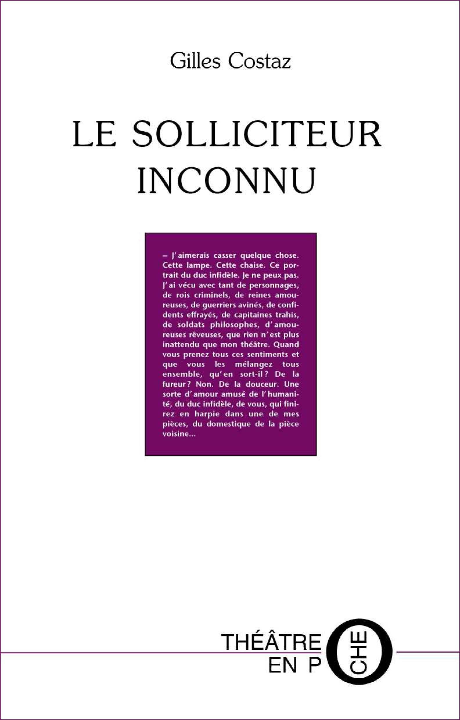 ebook cover of Le Solliciteur inconnu, by Gilles Costaz