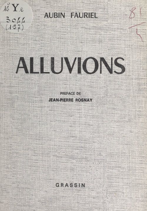 ebook cover of Alluvions, by Aubin Fauriel