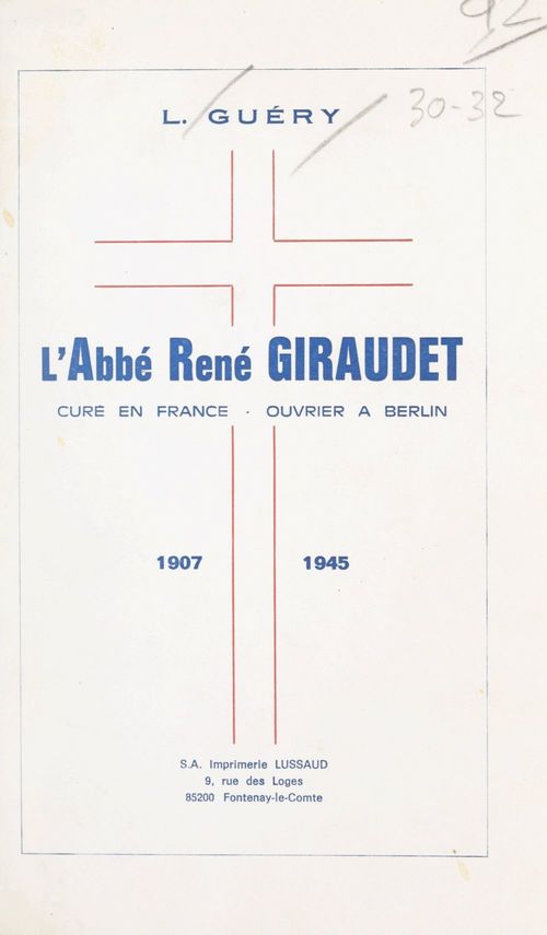 Couverture ebook de L'abbé René Giraudet, de Louis Guéry