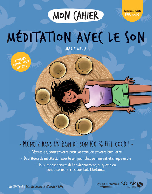 Couverture ebook de Mon cahier Méditation avec le son, de Isabelle Maroger