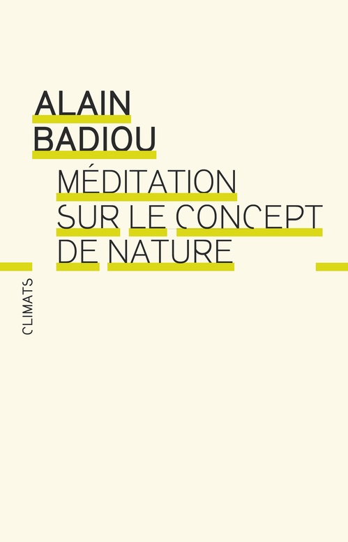 ebook cover of Méditation sur le concept de nature, by Alain Badiou