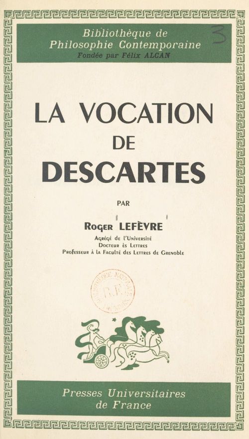ebook cover of La vocation de Descartes, by Roger Lefèvre
