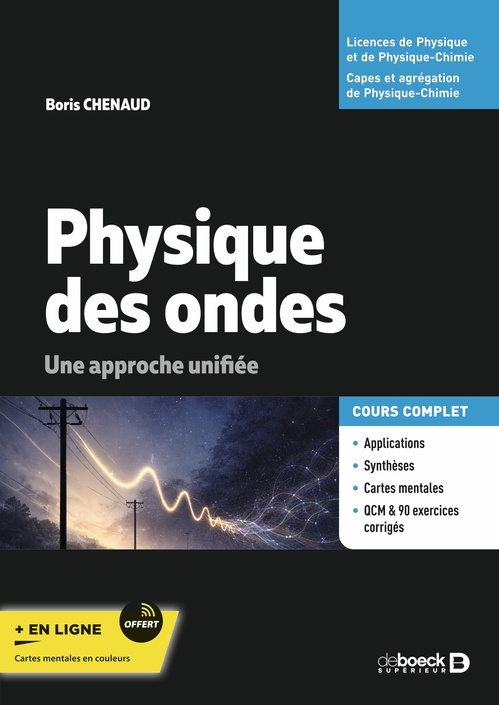 Couverture ebook de Physique des ondes, de Boris Chenaud