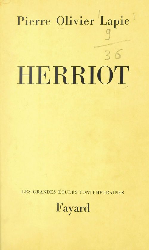 ebook cover of Herriot, by Pierre-Olivier Lapie