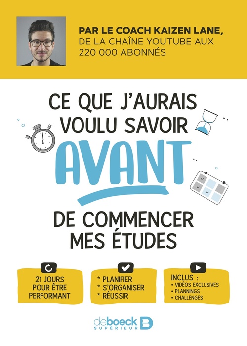 ebook cover of Ce que j'aurais voulu savoir avant de commencer mes études, by Kaizen Lane