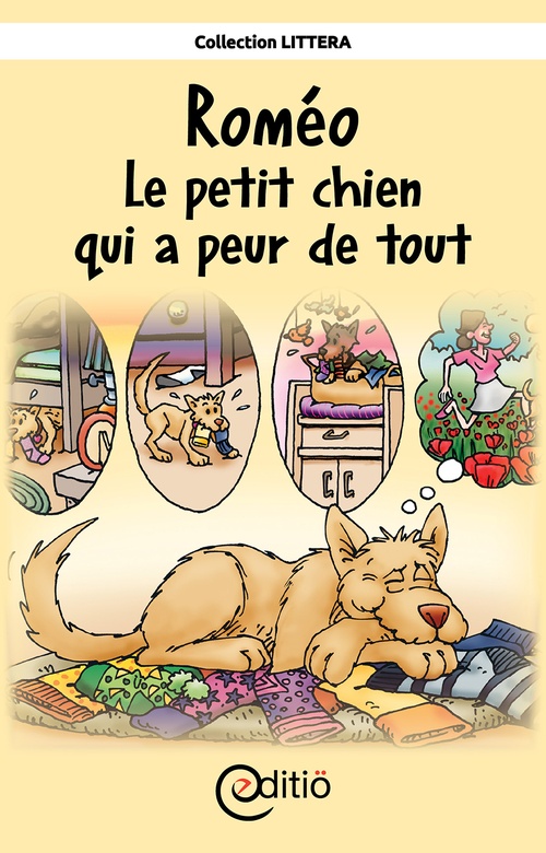 Couverture ebook de Roméo - Le petit chien qui a peur de tout, de Collectif
