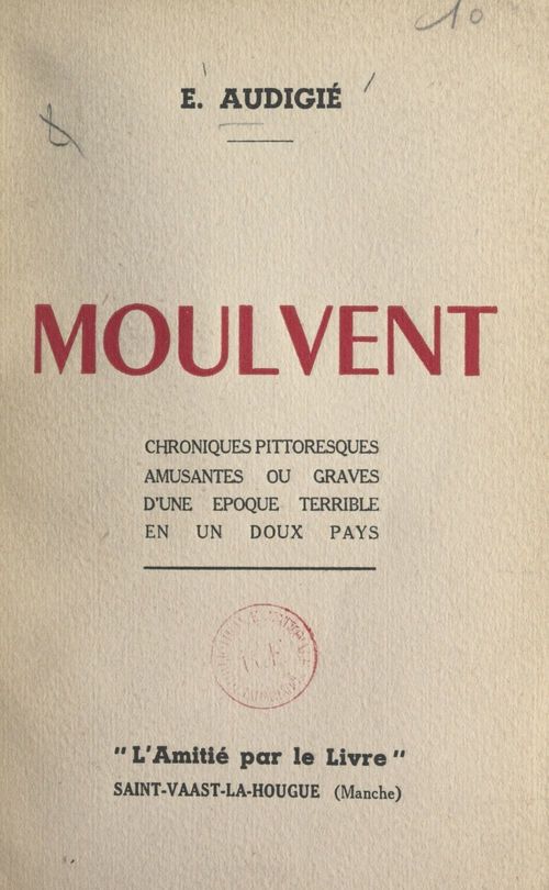 Couverture ebook de Moulvent, de Ernest Audigie