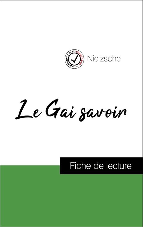 Couverture ebook de Analyse de l'oeuvre : Le Gai savoir (résumé et fiche de lecture plébiscités par les enseignants sur fichedelecture.fr), de Friedrich Nietzsche