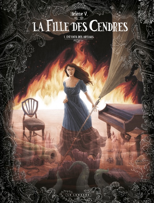 Couverture ebook de La Fille des cendres - Tome 1 - Enfants des Abysses, de Hélène V.