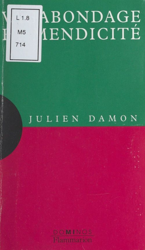 Couverture ebook de Vagabondage et mendicité, de Julien Damon