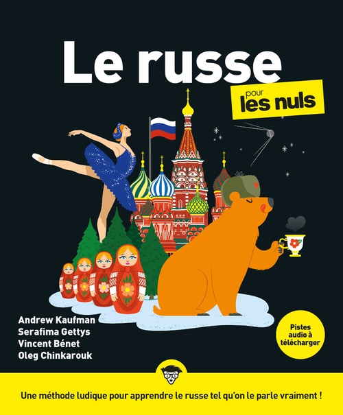 ebook cover of Le russe pour les Nuls, by Vincent Bénet, Oleg Chinkarouk, Serafima Gettys, Andrew Kaufman